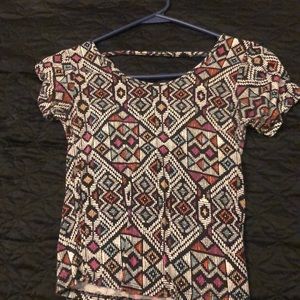 cropped designed blouse